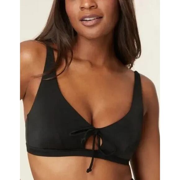 Andie Swim  The Crete Bikini Top in Black M NWT - Picture 1 of 5